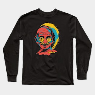 GANDHI Long Sleeve T-Shirt